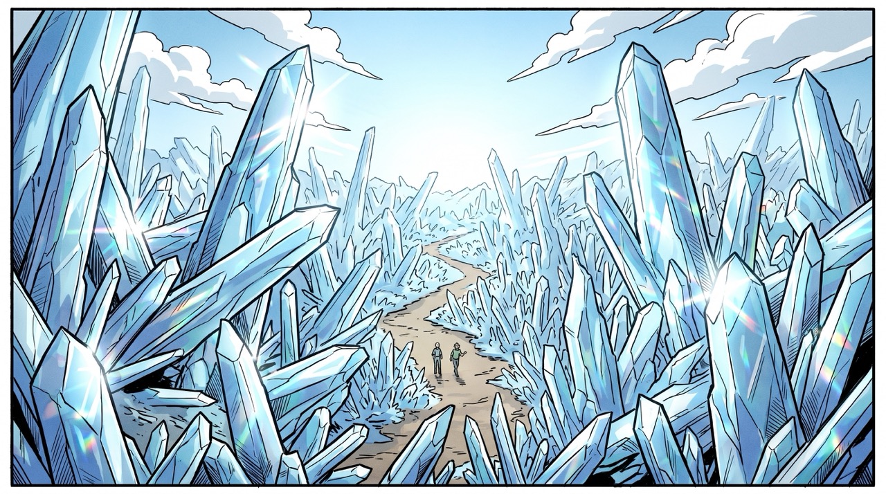 Allosimanius Syneca at midday: the crystals scattering light in every direction with no particular agenda and no interest whatsoever in the conclusions you draw from it.