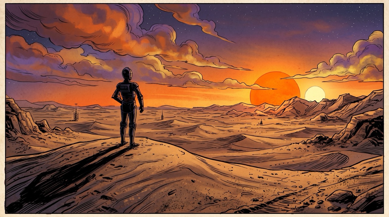 The Binary Sunset in High Definition