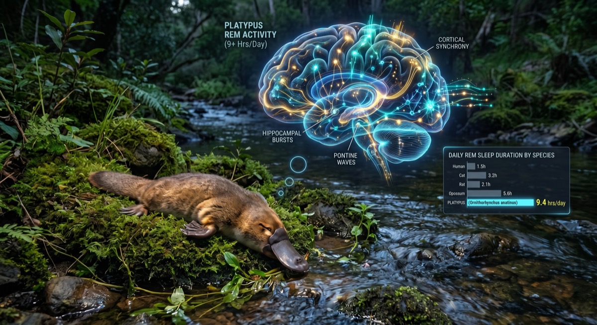 The platypus holds more REM records than any creature its size should, which tells you everything about what evolution optimizes for and nothing useful about anything else