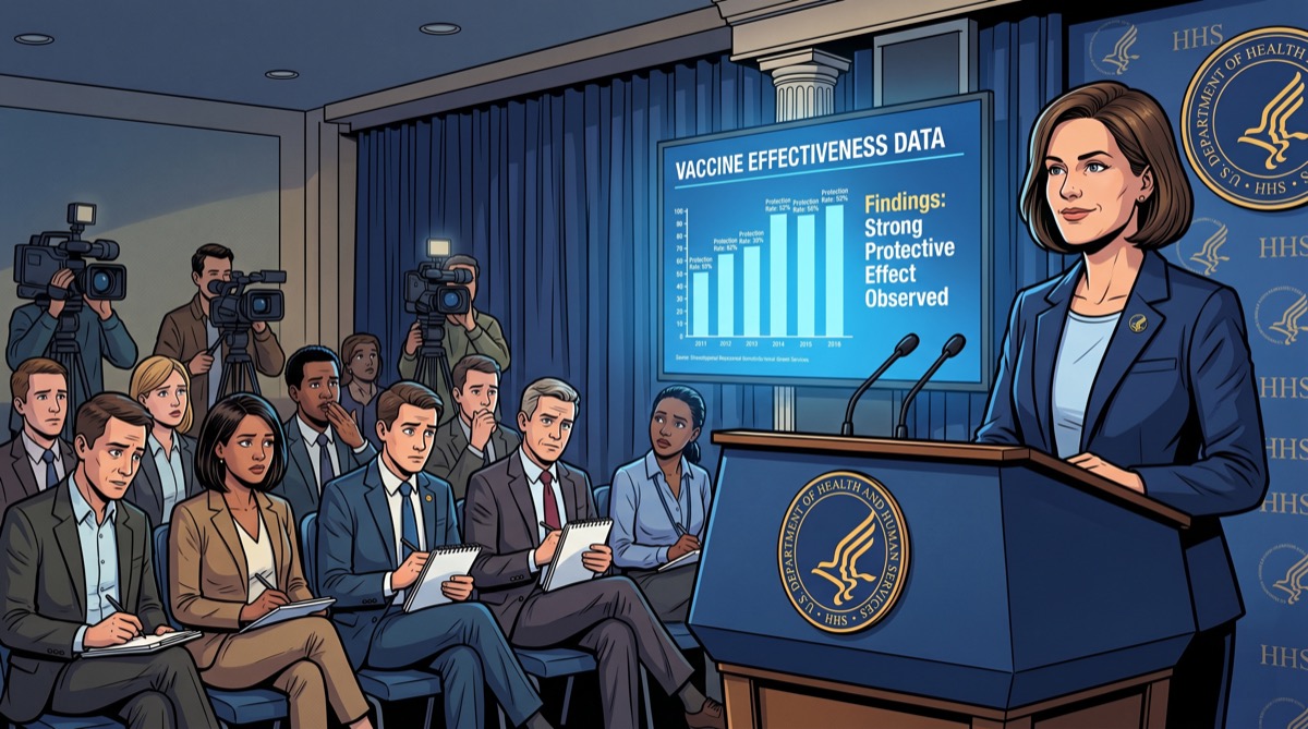 The framing for the press conference is: the science was wrong. The alternative framing, visible to everyone in the room, is that the science was exactly right.