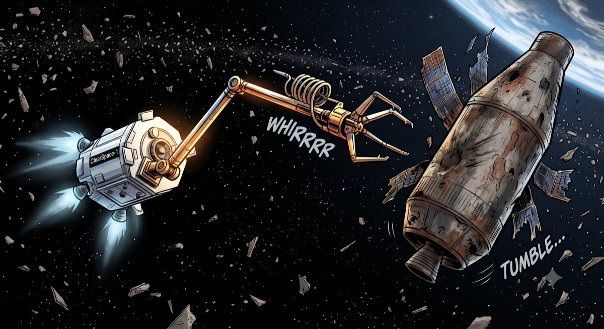 One harpoon. 12,550 targets. The ESA has reviewed the arithmetic and is proceeding anyway, which is the correct call.