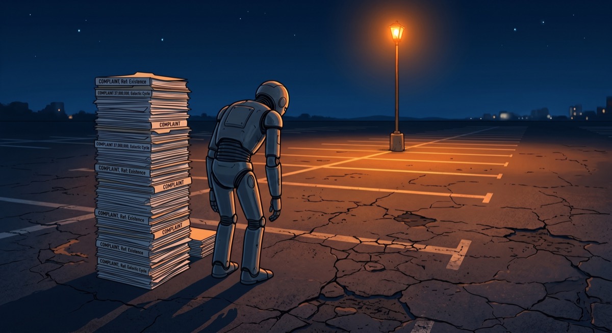 Thirty-seven million years in a parking lot. The complaints are very well documented.