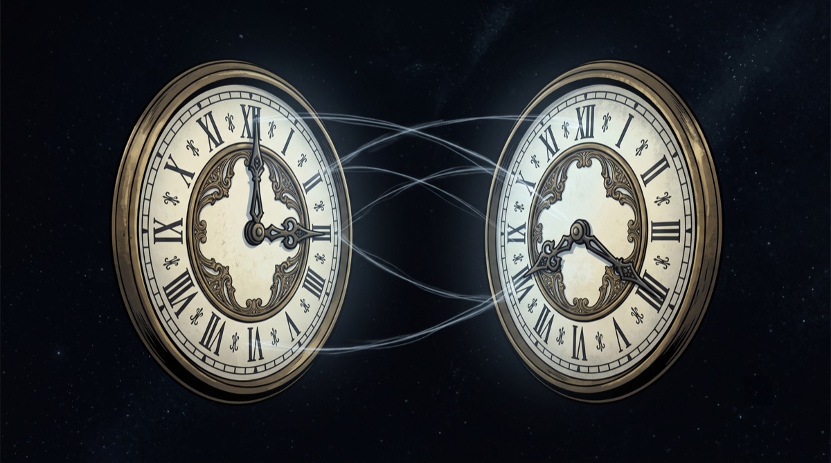 Two clocks, both correct, both certain, and no third clock available to settle it