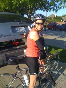 Sleeveless jersey and arm warmers. A truly timeless combination.