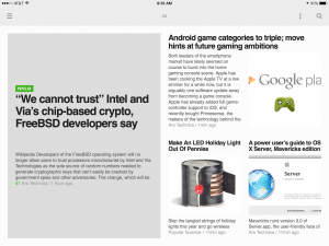 Feedly on the iPad